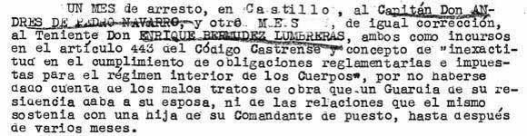 ARRESTOS EN CASTILLO, PRISI&Oacute;N MILITAR.